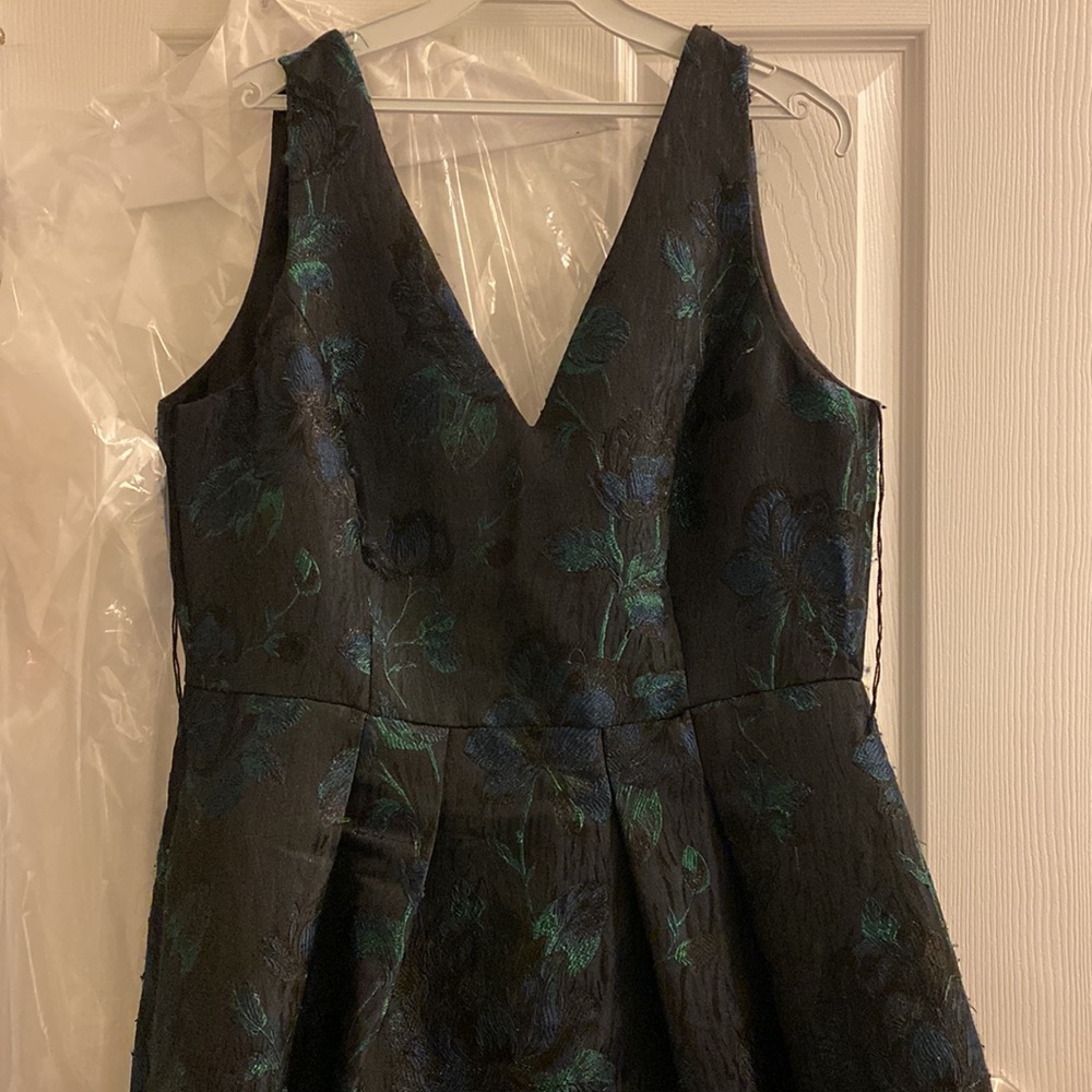 Black & Green High Low Gown Dress